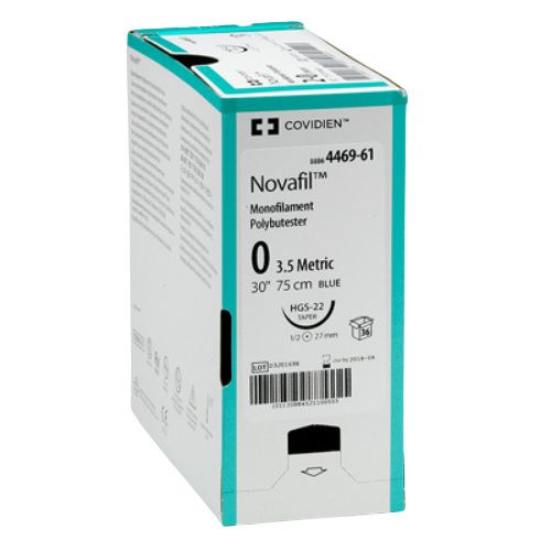 Suture, Premium Spatula, Size 6-0, Blue, 12", Needle SS-24, _ Circle, 1 dz/bx (Continental US Only)