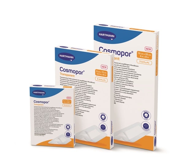 Transparent Film Dressing, 3.5" x 6", 25/bx