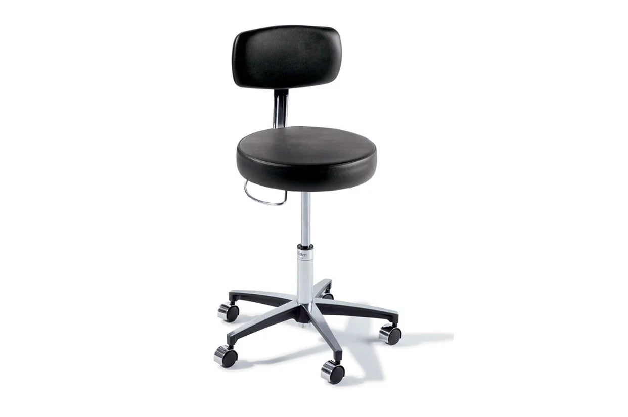 277 Basic Stool, With Back, Pneumatically Adjustable, Hand Release, Dream (US Only) (DROP SHIP ONLY) (Delivery Info Sheet Required)