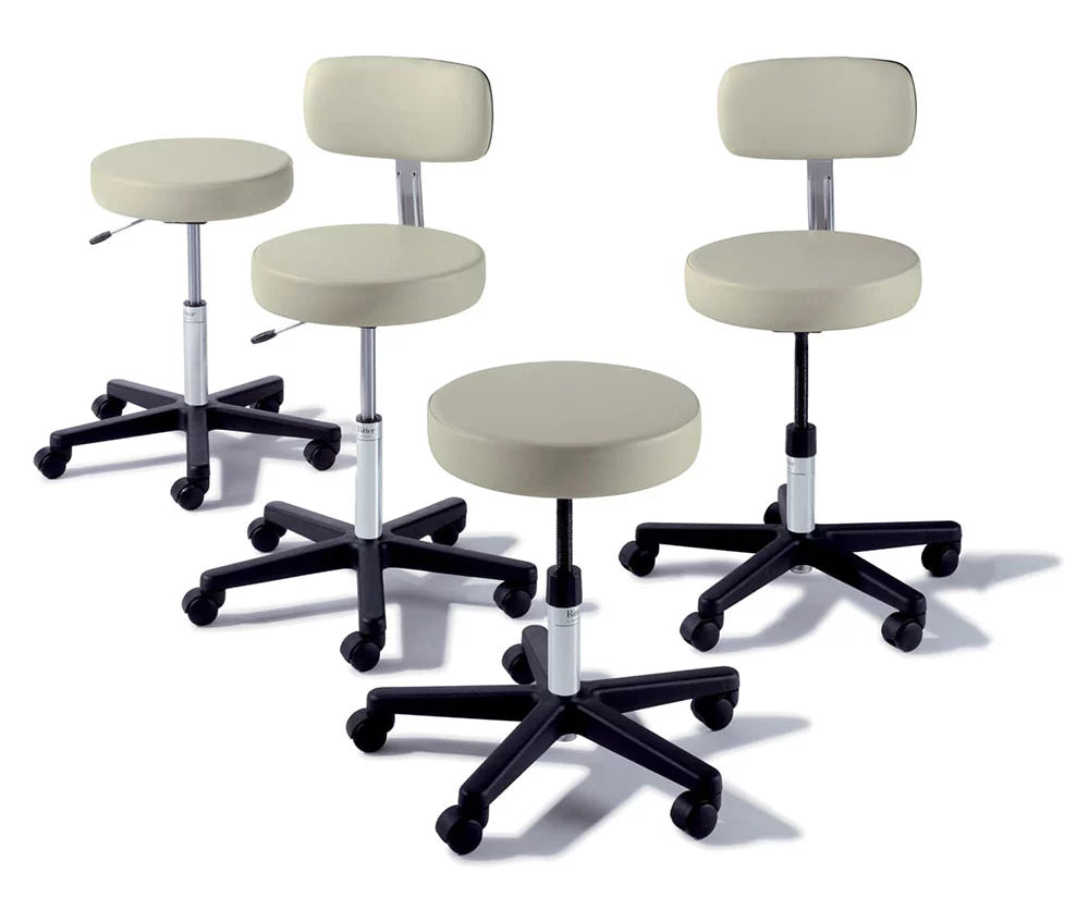 273 Basic Stool, with Back, Pneumatically Adjustable, Soft Rubber Casters, Obsidian (US Only) (DROP SHIP ONLY) (Delivery Info Sheet Required)