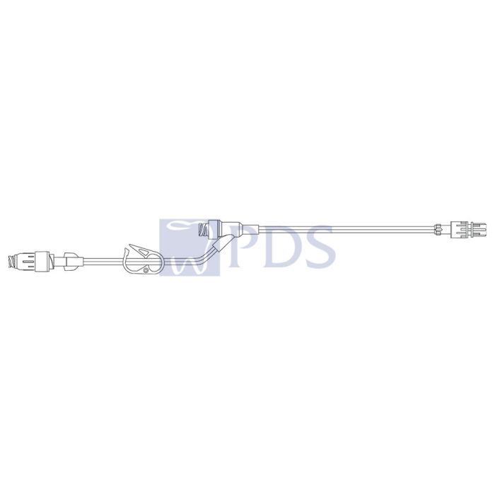 Pressure Rated Extension Set, Removable MaxPlus Needleless Connector, Pinch Clamp, Needleless Y-Site, Male Spin Lock, 9" Length, 1.2 mL, 50/cs (Continental US Only) (Drop Ship Requires Pre-Approval)