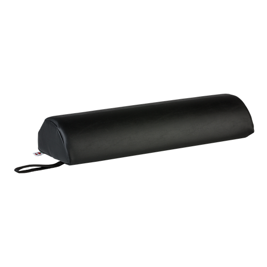Half Round Bolster, Medium, 24" x 9" x 4.5", Black