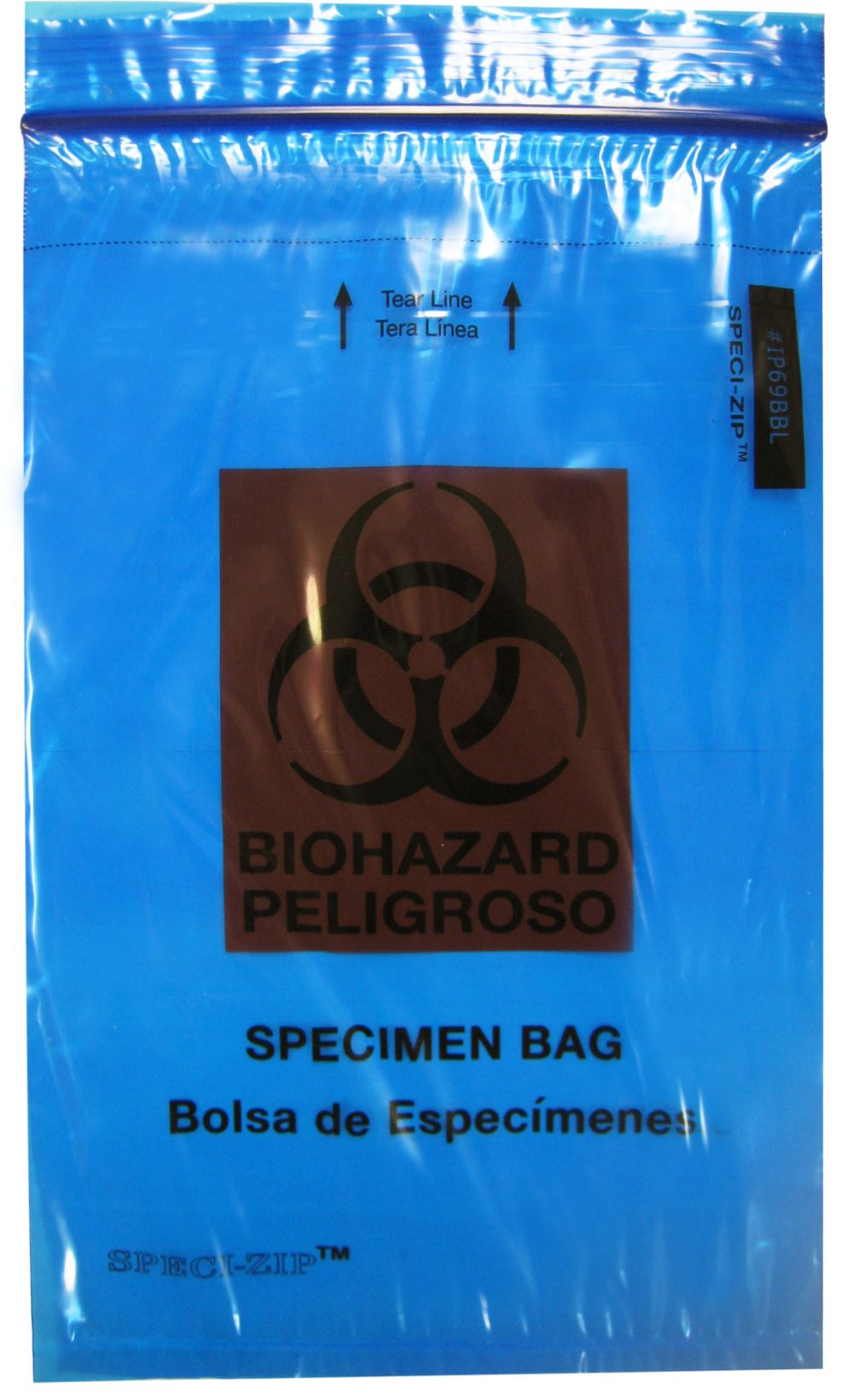 Lab Guard Standard, Single Zip Closure with Flap, 6 x 9, 2 Mil, Blue/Red & Black, 100/pk, 10 pk/cs