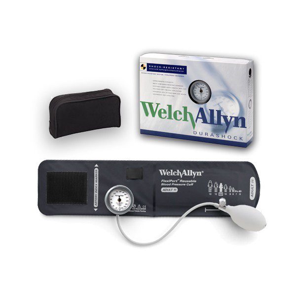 DS44 Integrated Aneroid Sphygmomanometer, Inflation Bulb & Valve, Size-11 Adult, FlexiPortReusable, 1-Tube Cuff, Gear Free, Shock Resistant (US Only)