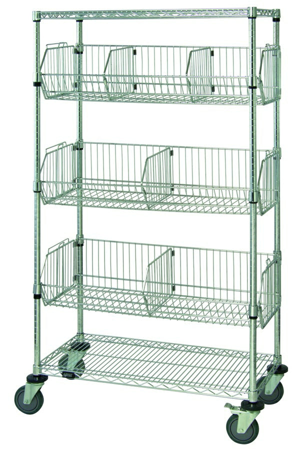 Mobile Basket Unit, 18"W x 36"L x 69"H (DROP SHIP ONLY)