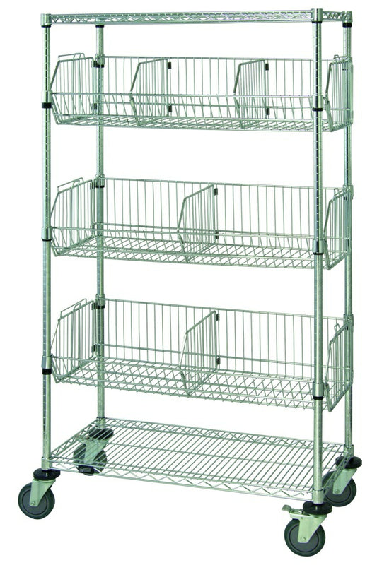 Mobile Basket Unit, 18"W x 36"L x 69"H (DROP SHIP ONLY)
