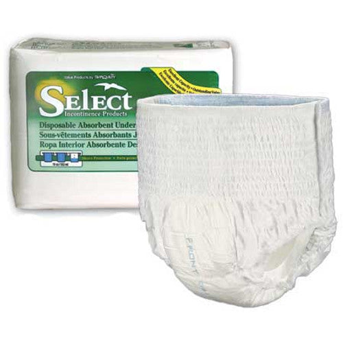 Underwear, XX-Large, Plus Select DAU, 62"-80", 250+ lbs, Capacity 19.0 fl oz, 12/bg, 4 bg/cs (US Only)