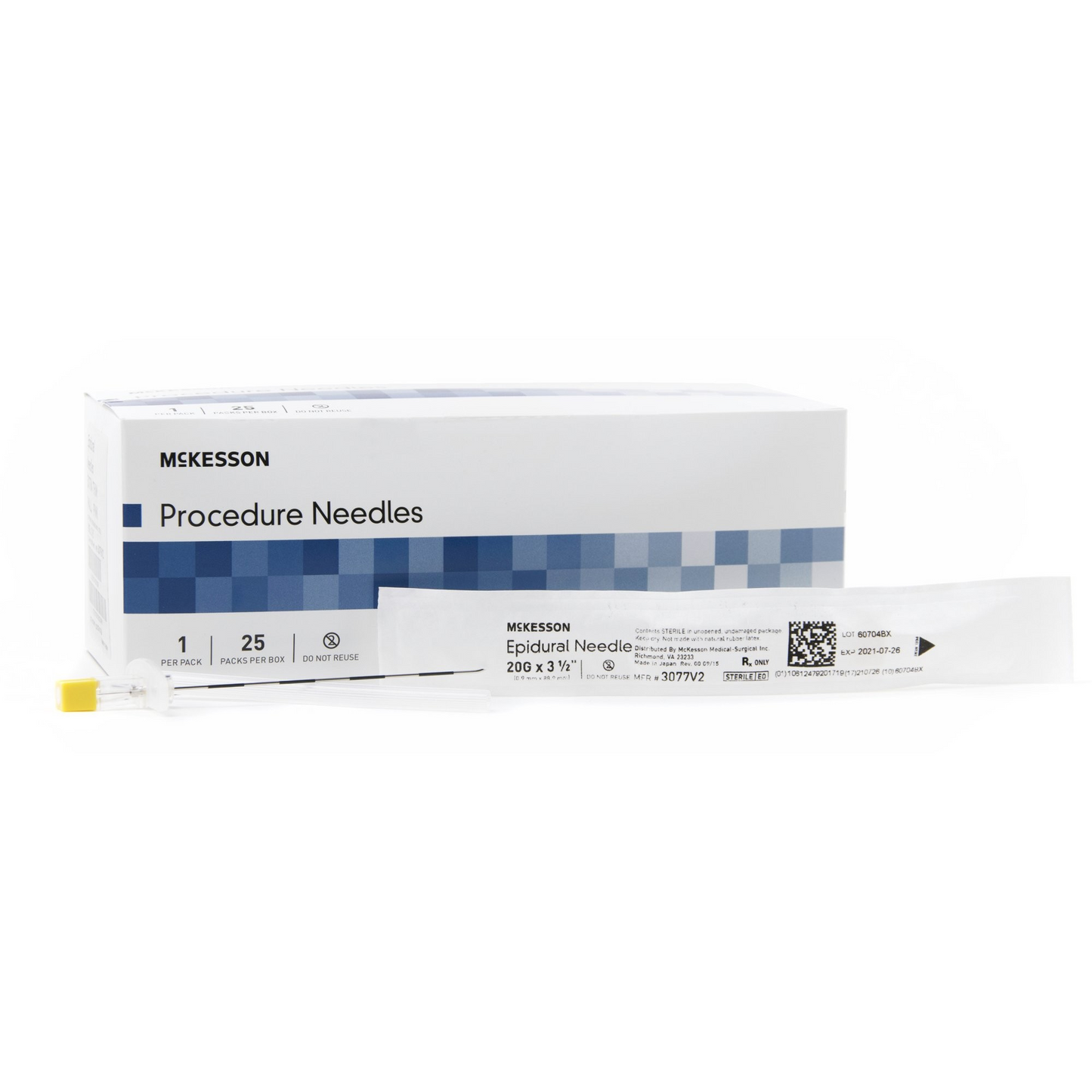 Epidural Needle McKesson Tuohy Style 20 Gauge 3-1/2 Inch Sterile (3077V2)