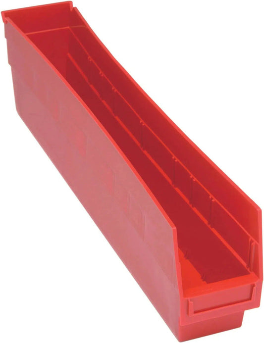 Shelf Bin, 23 5/8" x 4 1/8" x 6", Red, 16/ctn (DROP SHIP ONLY)