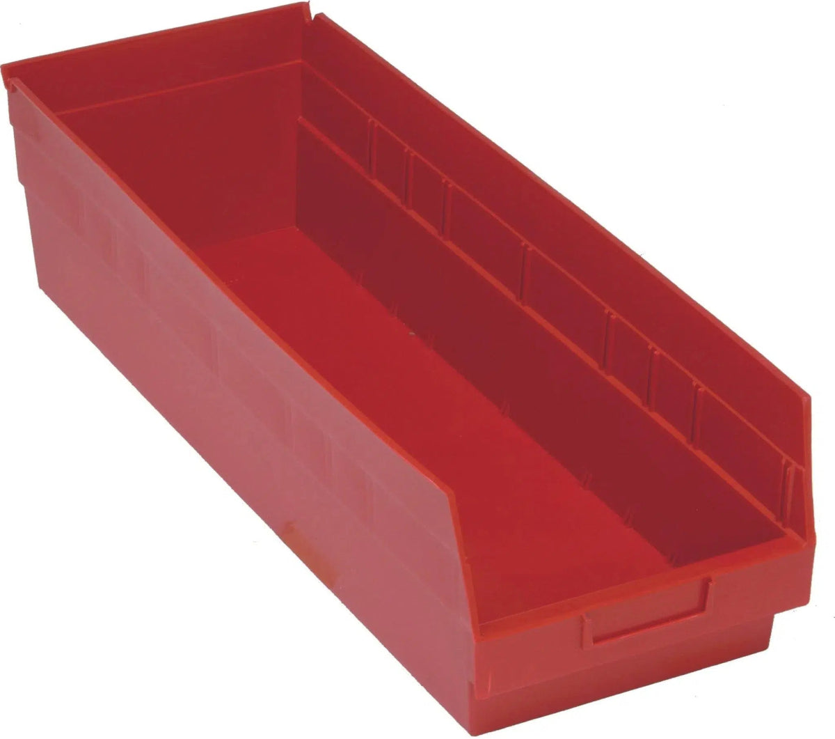 Shelf Bin, 23 5/8" x 8 3/8" x 6", Red, 6/ctn (DROP SHIP ONLY)