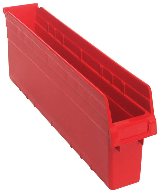 Shelf Bin, 23 5/8" x 4 3/8" x 8", Red, 16/ctn (DROP SHIP ONLY)