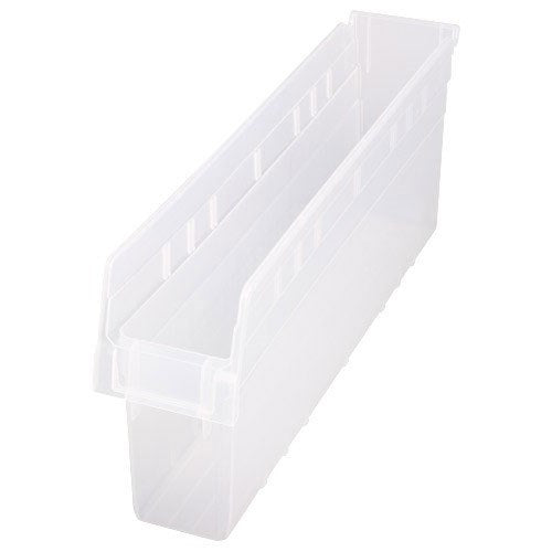 Shelf Bin, 23 5/8" x 4 1/8" x 8", Clear, 16/ctn (DROP SHIP ONLY)