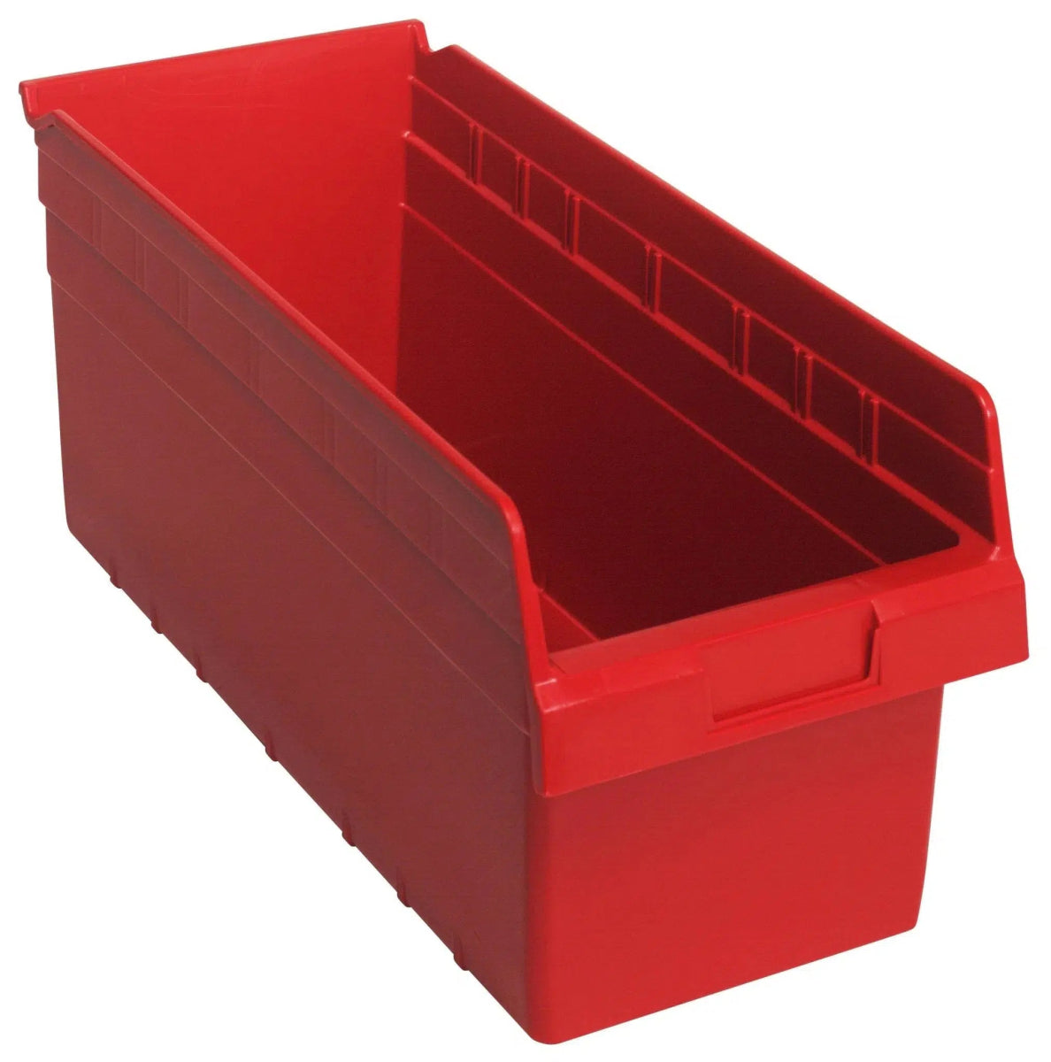 Shelf Bin, 17 7/8" x 8 3/8" x 8", Red, 10/ctn (DROP SHIP ONLY)
