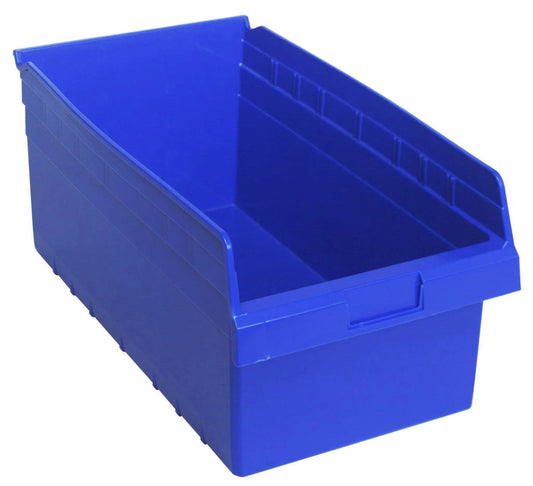 Shelf Bin, 17 7/8" x 11 1/8" x 8", Blue, 8/ctn (DROP SHIP ONLY)