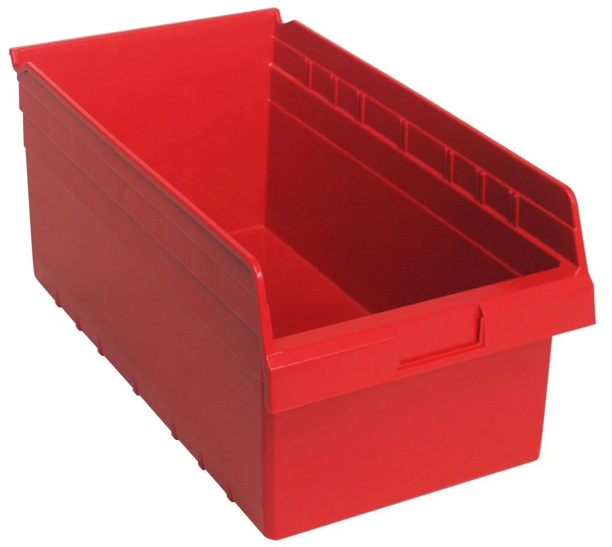 Shelf Bin, 17 7/8" x 11 1/8" x 8", Red, 8/ctn (DROP SHIP ONLY)