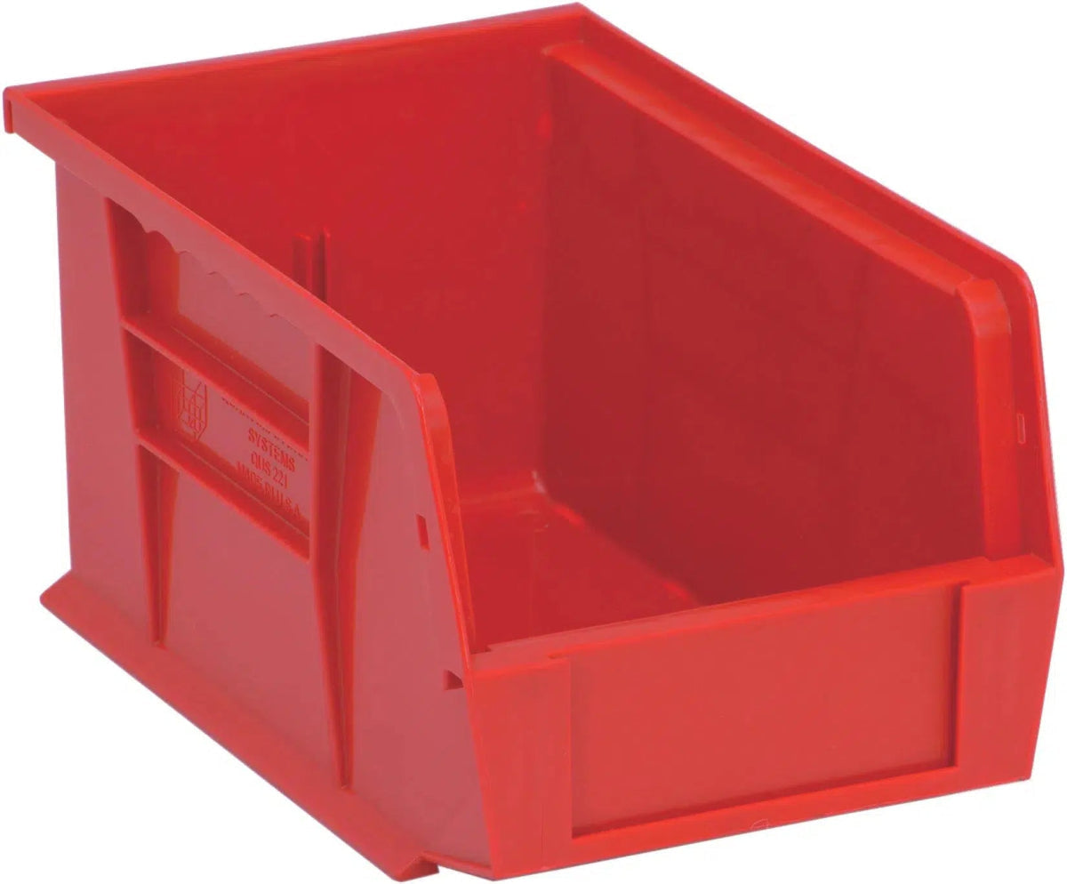 Bins, Stack and Hang, Red, 9-1/4" x 6" x 5", 12/ctn (DROP SHIP ONLY)