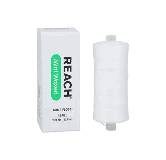 Reach Waxed Mint Floss, 200 yd spool-Professional Refill (no dispenser), 3/bx, 8 bx/cs (420 cs/plt) (Continental US+HI Only)