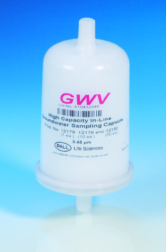GWV High Capacity Groundwater Sampling Capsules, 0.45m, 50/pk (Item on Manufacturer Back Order with no Estimated Time of Availability)