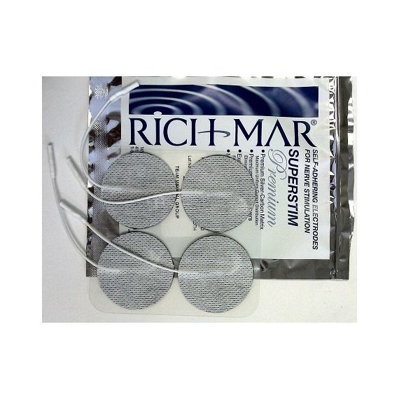 SuperStim Electrodes, 5cm (2), Round, Cloth,  4/pk, 10 pk/bg, 1 bg/cs  (US Only) (To Be DISCONTINUED)