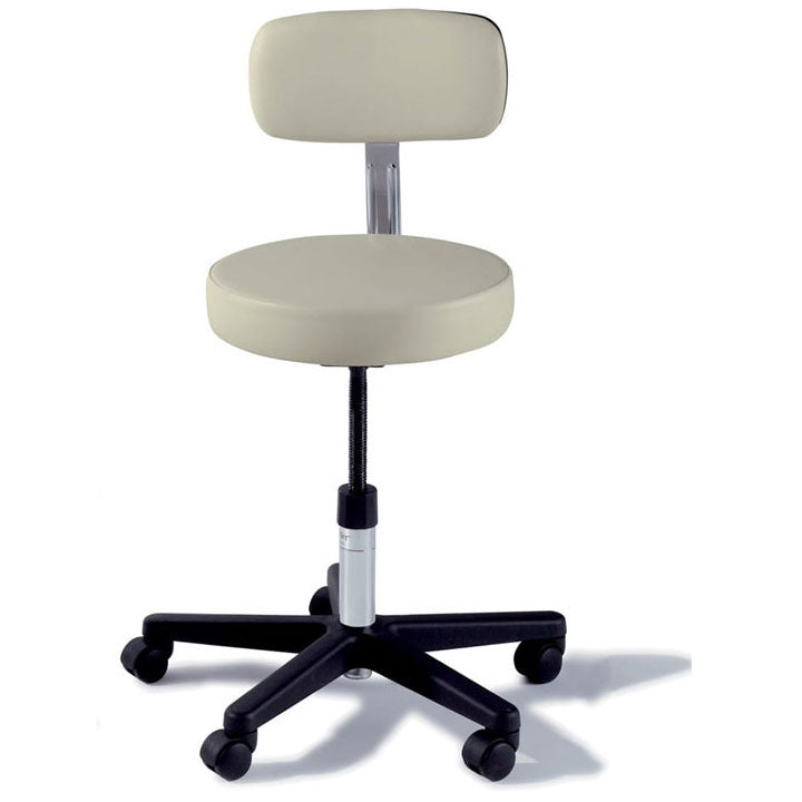 271 Basic Stool w/ Back, Manually Adjustable, Auto Locking Casters, Shaded Garden (US Only) (DROP SHIP ONLY) (Delivery Info Sheet Required)