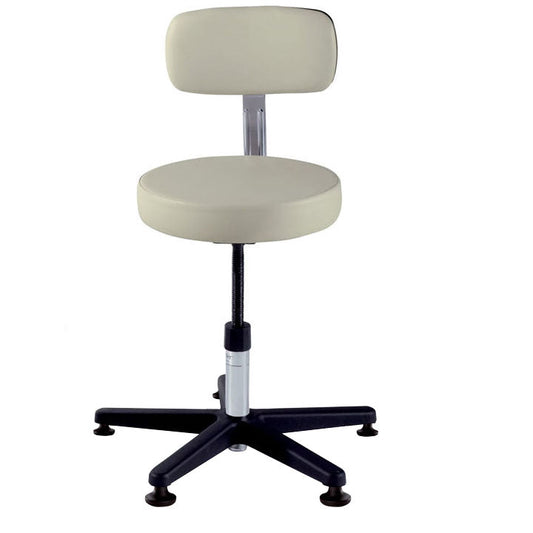 271 Basic Stool w/ Back, Manually Adjustable, Glides, Soothing Blue (US Only) (DROP SHIP ONLY) (Delivery Info Sheet Required)