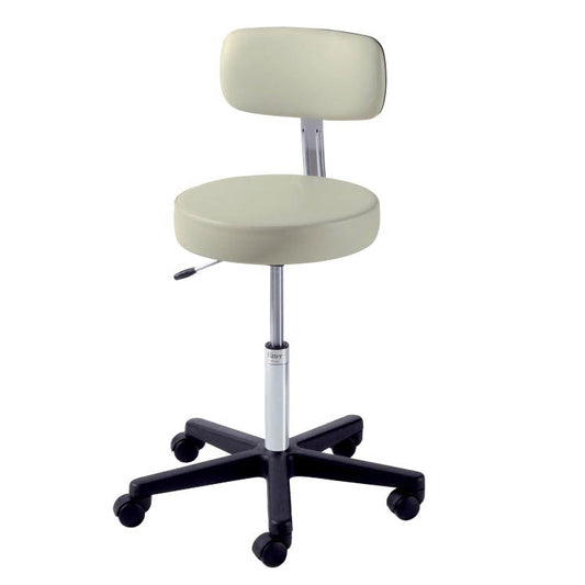 273 UltraFree Basic Stool, With Back, Pneumatically Adjustable, Soft Rubber Casters, UltraFree Branch (US Only) (DROP SHIP ONLY) (Delivery Info Sheet Required)