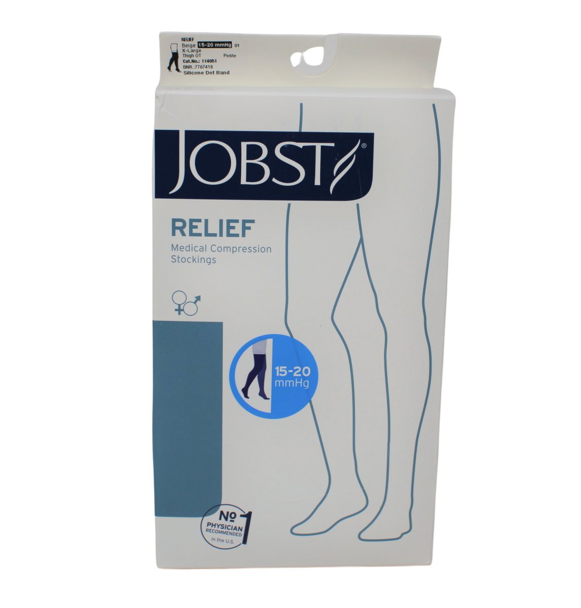 Compression Stockings, Thigh High, Silicone Band, Petite, X-Large, Beige, Open Toe (Continental US Only)
