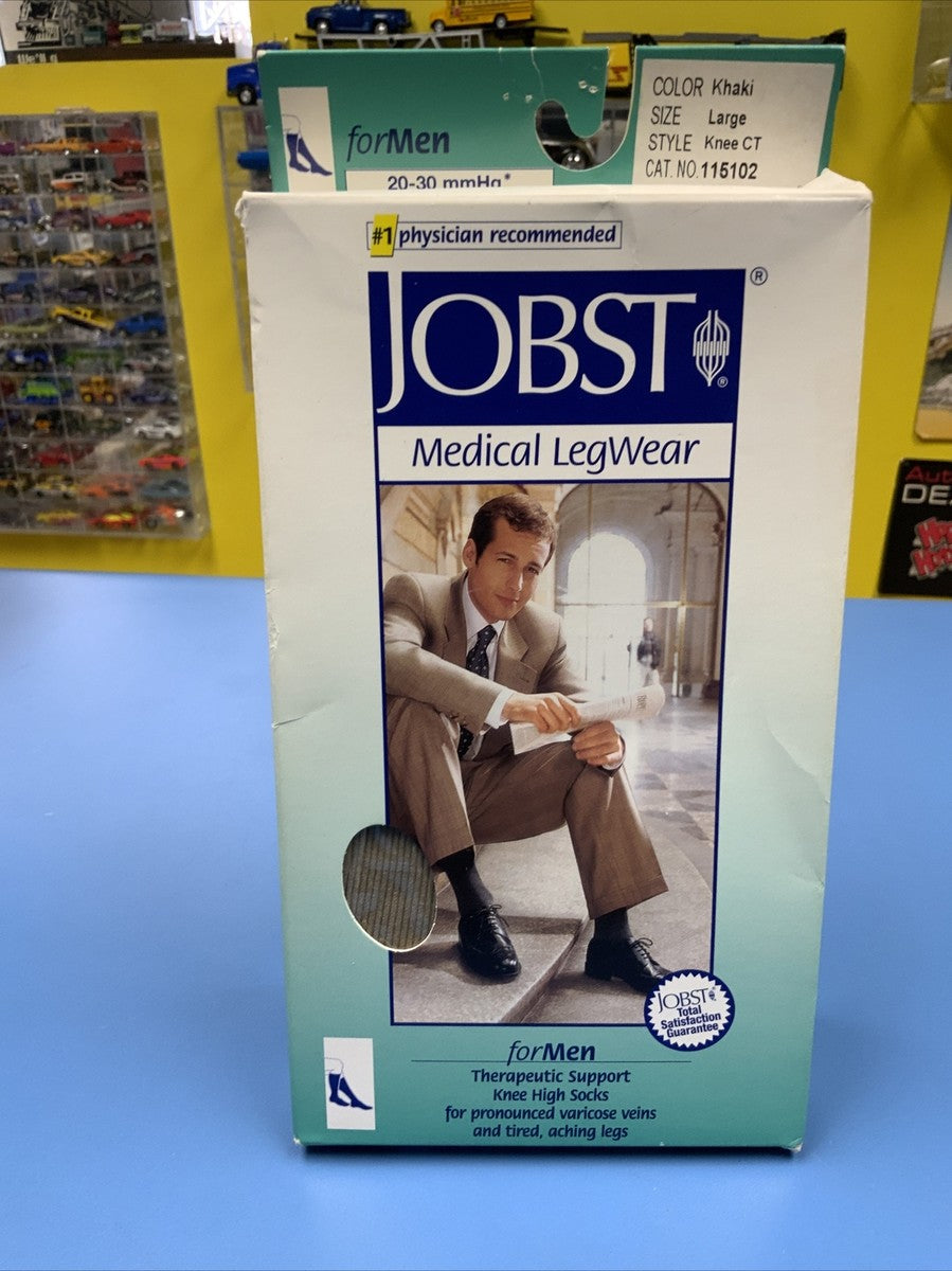 Compression Hose, Knee High, 20-30 mmHG, Closed Toe, Khaki, Large (Continental US Only)