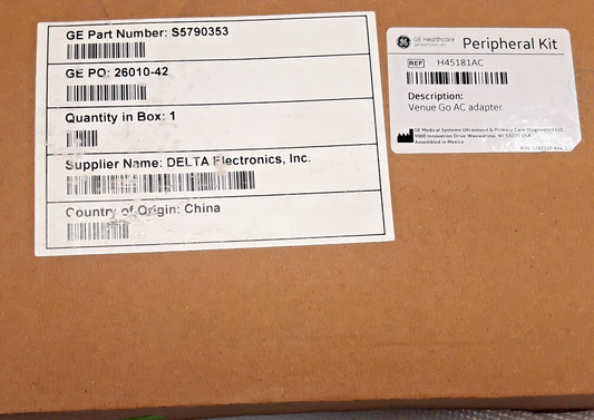 Venue Go AC adapter (DROP SHIP ONLY) (Continental US Only) (Not Available to Vet or Government Markets) (Pricing Listed is an Estimate and may Change without Prior Notification; Please Contact your GE Sales Rep for an Accurate Price Quote) 