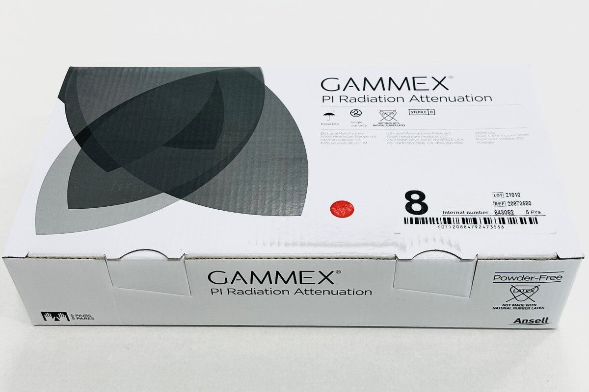 Radiation Reducing Gloves, Gammex PI Radiation Attenuation, Size 8.0, 5pr/cs