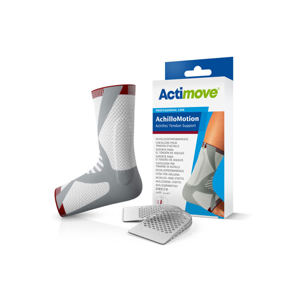 Actimove Achilles Tendon Support, Large, 9" - 9-3/4", Charcoal (Continental US Only)