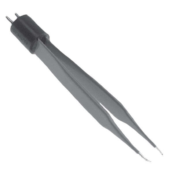 Foot Control Bipolar Forcep, Jewelers Micro Tip, Straight, 4" Length, 0.4mm Tip, Insulation, Reusable, Non-Sterile