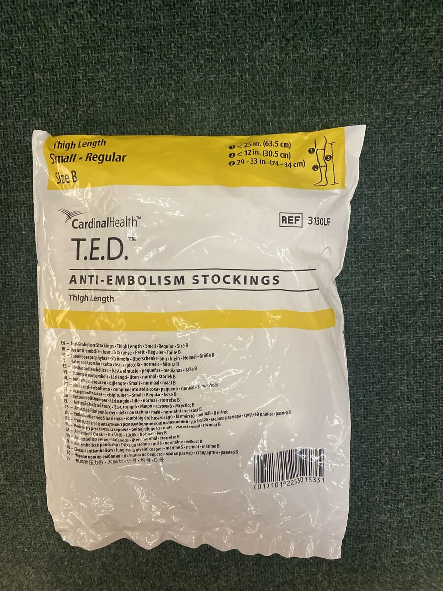 Thigh Length Anti-Embolism Stocking, Small, Regular Length, Yellow, Latex Free (LF), 6 pr/ctn (Continental US Only)
