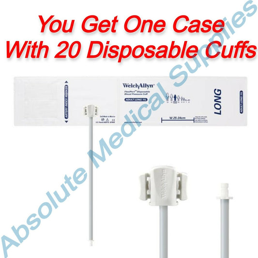 Cuff, Soft, Bayonet Connector, 1-Tube, Adult, Long, 20/pk (US Only)
