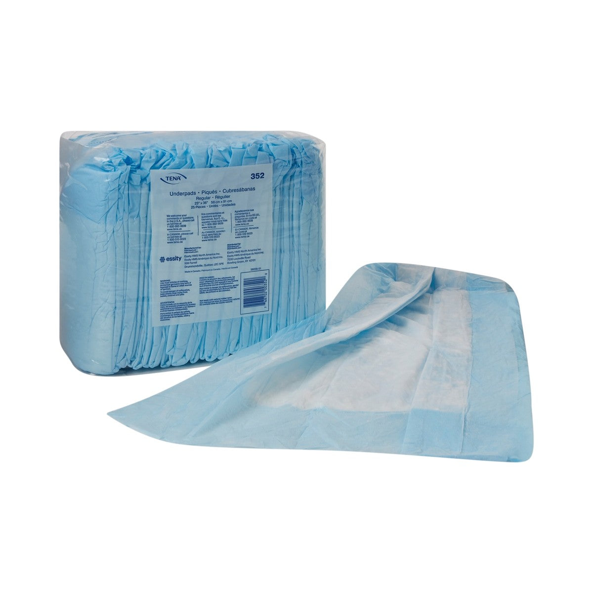 Underpad, Regular, 23" x 36", Blue, 25/pk, 6 pk/cs (Continental US Only)