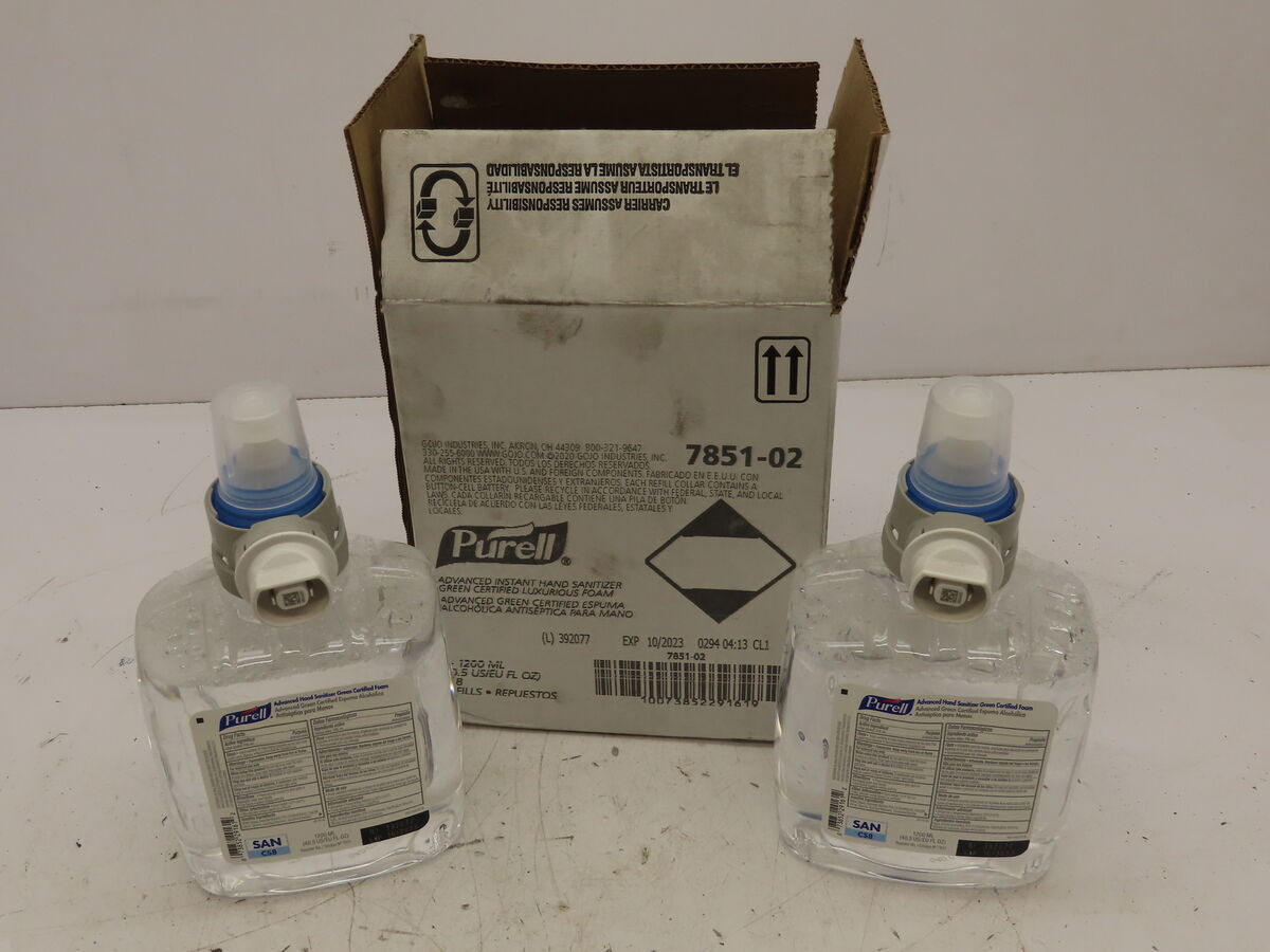 Hand Sanitizer Refill, Foam, 1200ml, Fragrance-Free, CS8, Clear, 2/cs (Item is considered HAZMAT and cannot ship via Air or to AK, GU, HI, MP, PR, VI)