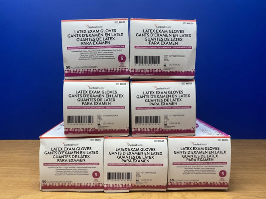Decontamination Exam Glove, Latex, Blue, Small, 50/bx, 10 bx/cs (Continental US Only)