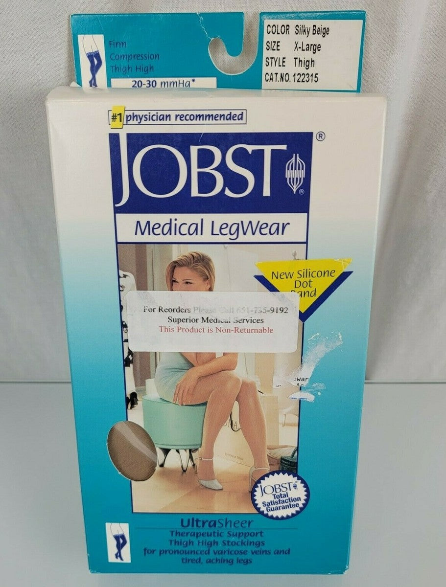 Compression Stocking, Thigh High, 20-30 mmHG, Closed Toe, Natural, X-Large (Continental US Only)
