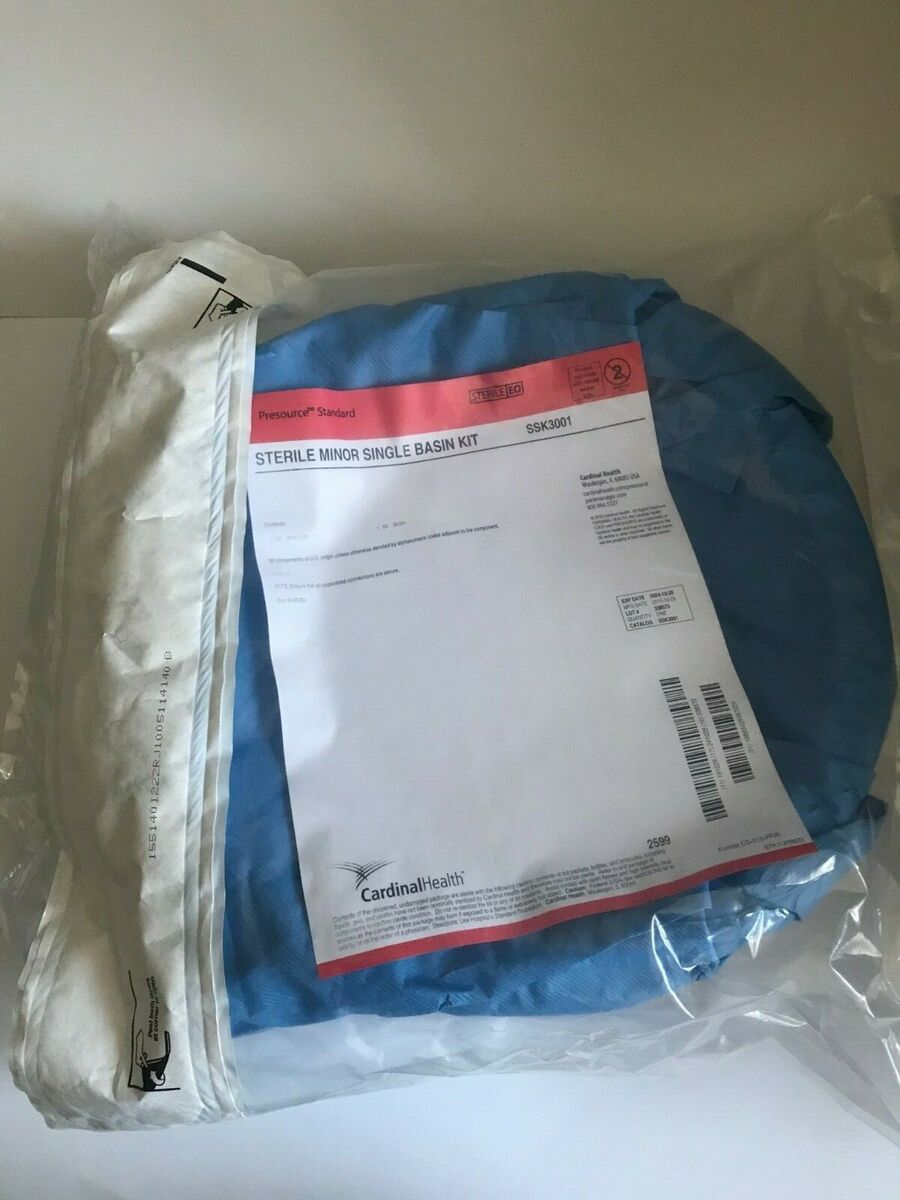 2 Piece Minor OR Single Basin Kit including Ring Basin, Single Wrapped, 7QT and CSR Wrap, 54" x 54", 6/cs (Continental US Only)