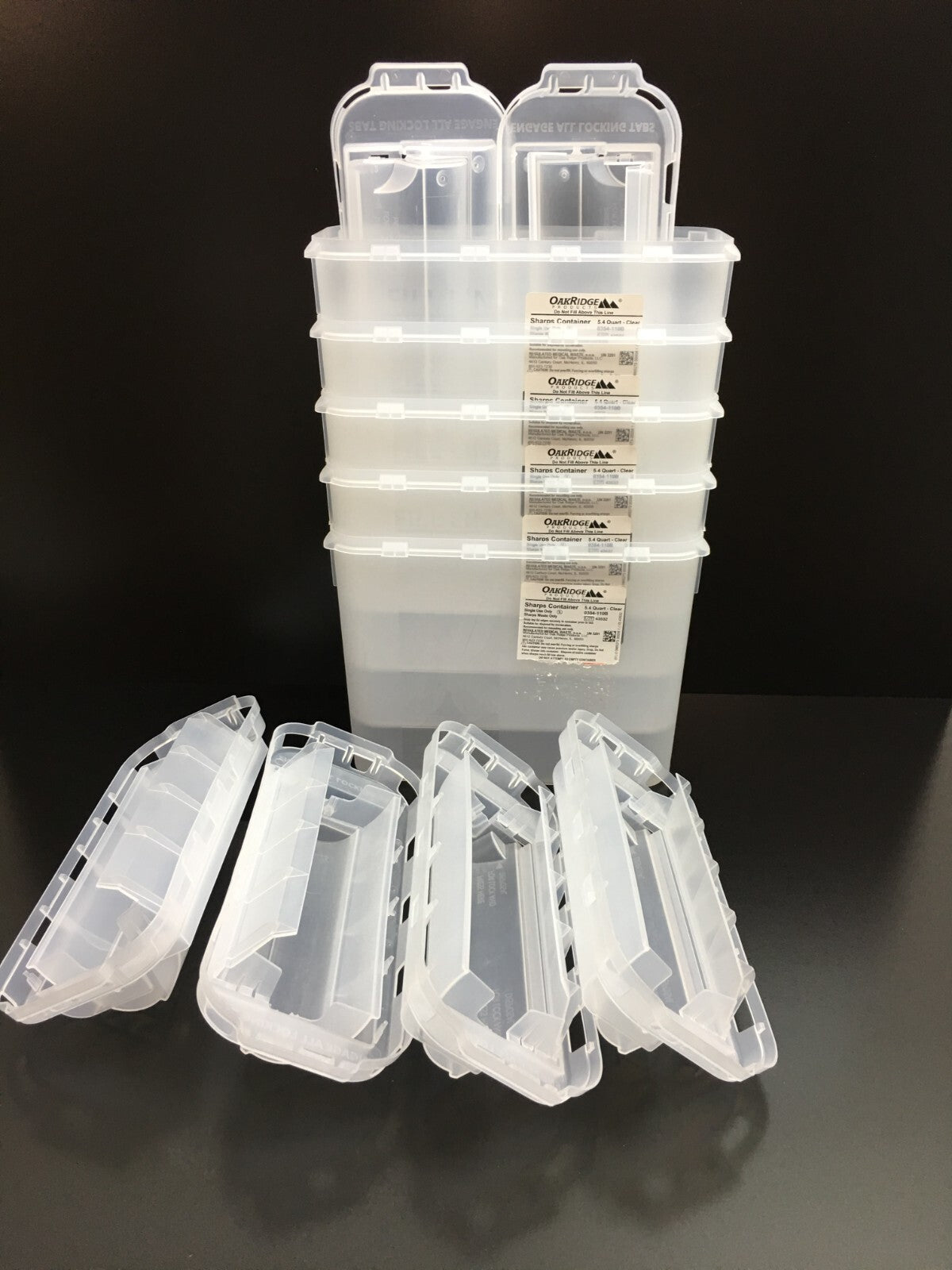 Sharps Container, 5.4 Quart, Clear Base/ Translucent Rotary Lid, BD Style, 20/cs