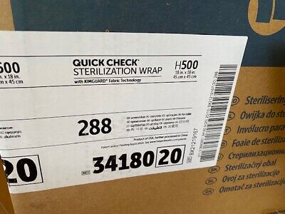 H500, Quick Check Sterilization Wrap, 18" x 18", 144/bg, 2 bg/cs (US Only)