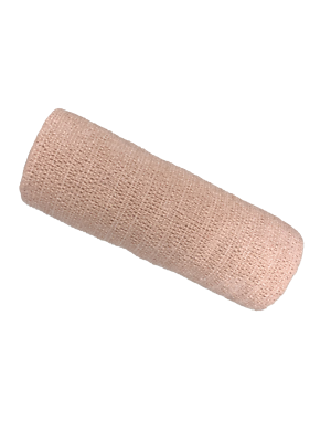 Self-Adherent Wrap, 6" x 5 yds, Tan, Hand Tear, Latex, Sterile (ST), 12 rl/cs