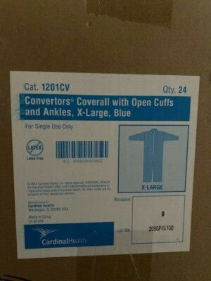 Coveralls, Open Cuff/Ankle, Medium Weight, X-Large, Blue, 24/cs (Continental US Only) (On Vendor Allocation - Availibility May Be Limited)
