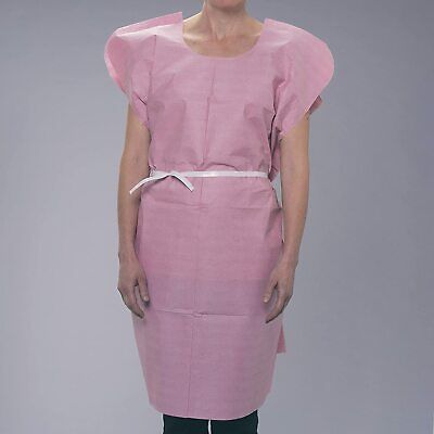 Exam Gowns, Tissue/Poly/Tissue, Mauve, 50/cs (64 cs/plt)