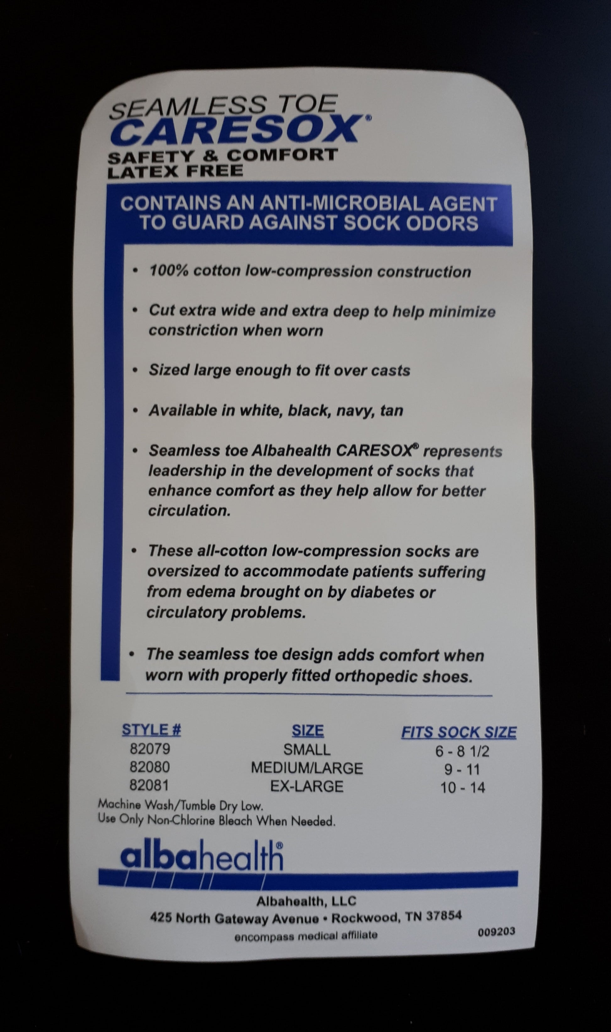Socks, Medium/ Large, Navy, 6 pr/bx (To Be DISCONTINUED)