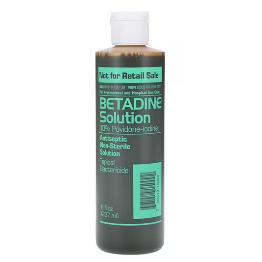 Prep Solution Betadine/ PVP Iodine 10% 8oz Flip Top Bottle Ea (BSOL8P)