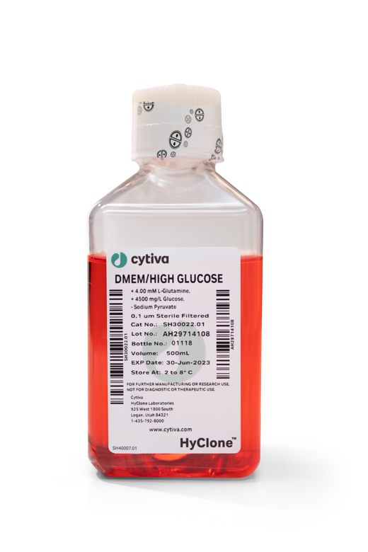 HyClone Dulbecco's Modified Eagle Medium with High Glucose, Liquid, with 4.0 mM L-Glutamine, without Sodium Pyruvate, 1000 mL (Item is Non-Returnable) (DROP SHIP ONLY)