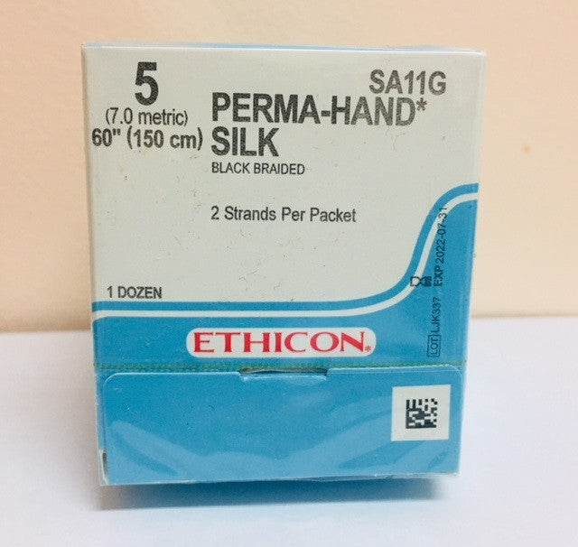 Suture, Sutupak Pre-Cut, Size 5, 2-60", Black Braided, 3 dz/bx (Continental US Only)