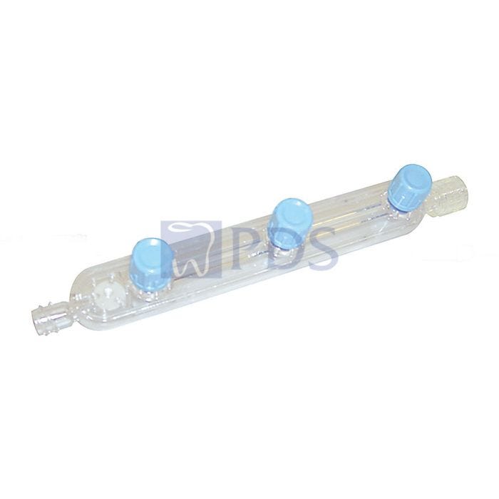 Manifold w/ (3) 1-Way Valves, 6" Length, 1.5 ml PV, 50/cs (Continental US Only) (Drop Ship Requires Pre-Approval)