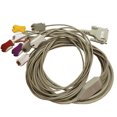 Patient Cable, 10-Lead, Stress, 3.5m, Clip Type, AT-10 Plus, AHA (Not Available for Sale into Canada)(DROP SHIP ONLY) ($100 Minimum Order Requirement or customer will be charged $30 min order fee)